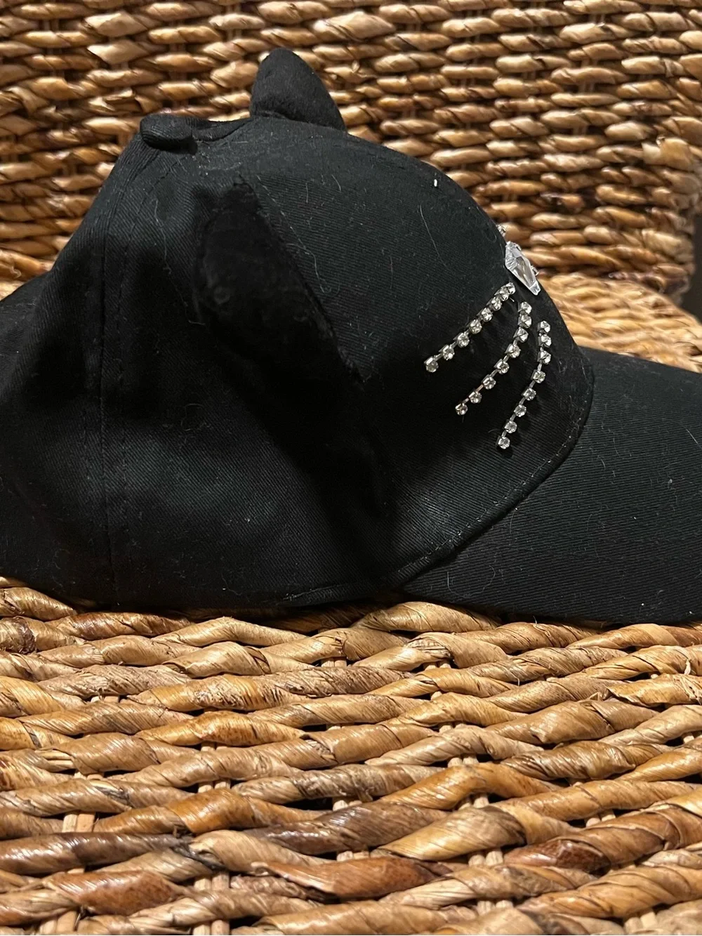 UNBRANDED Cat Ears Bling Snapback Cap
